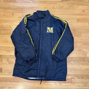 Vintage UMich University of Michigan Stadium Coat Size 2XL